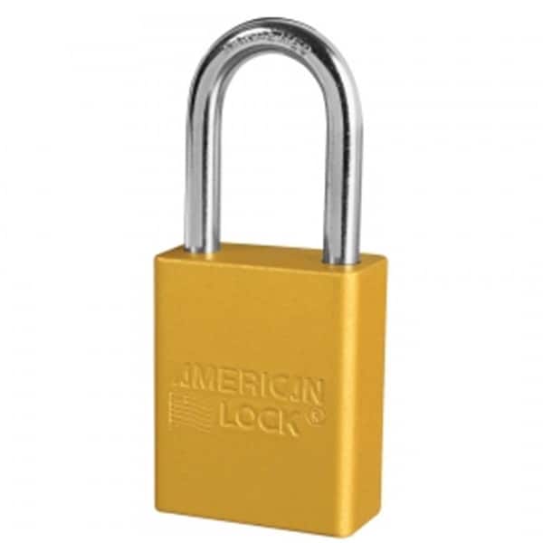 Light House Beauty Keyed Aluminum Safety Padlock with 1.5 in. Shackle, Yellow LI3684837 - main